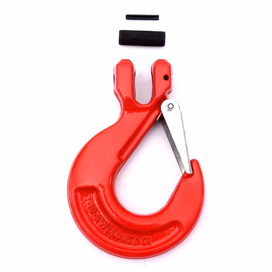 High Strength G80 Red Color Clevis Type Grab Hooks with Latch
